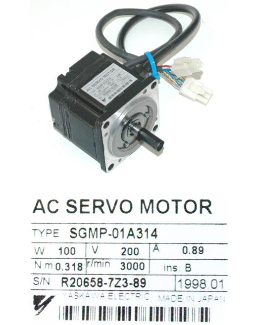 100W 200V Ac Servo Motor Sinkron SGMP-01A312 3000RPM 2048PPR 0