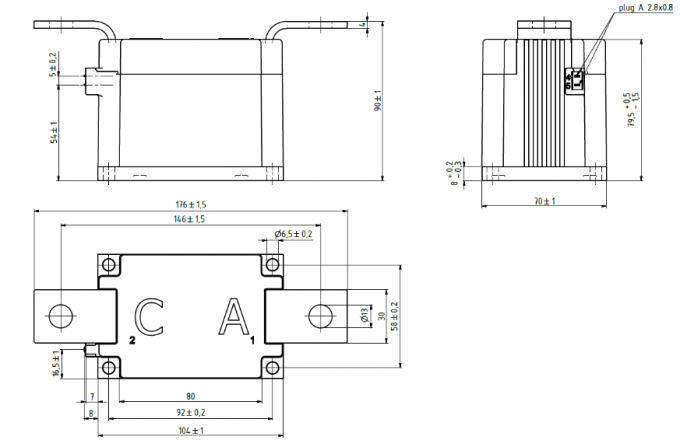 Infineon 50 mm Daya BLOCK TD330N18KOF Modul Thyristor Tunggal untuk Kontrol Fase 0