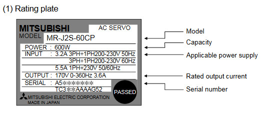 Penggerak Servo Mitsubishi DC MR-J2S-60CP4-S484 Industrial Amplifier 600W 1.4A Output 323V 0