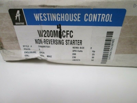 W200M4CFC WESTINGHOUSE Non Reversing Starter Advantage 3 Pole 600V 50/60 Hz 120 Volt