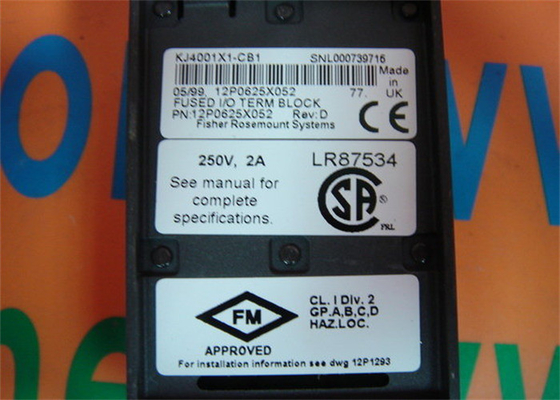 Blok Terminal I/O Emerson DeltaV KJ4001X1-CB1 12P0625X052