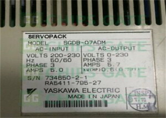 Yaskawa SGDB-07ADM AC SERVO AMPLIFIER 200V 0.7KW Kontrol Posisi Kecepatan Torsi