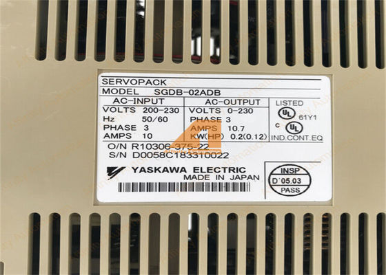 Yaskawa SGDB-02ADB AC SERVO AMPLIFIER 200-230V 3A 3 PHASE Kontrol Posisi USASGM