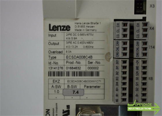 Lenze ECSDA008C4B SERVO AXIS MODUL PUSH MELALUI VARIAN 0 AMP