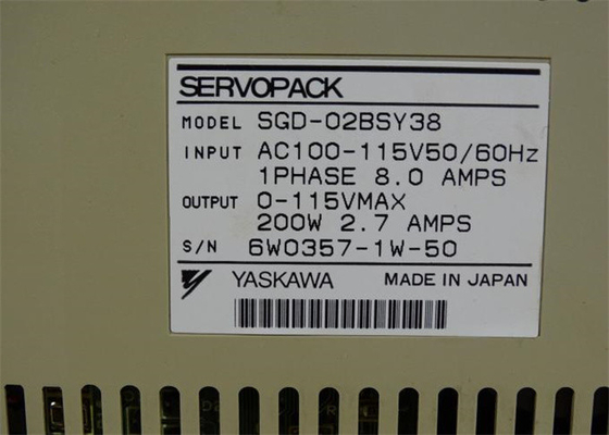 New Yaskawa Servo Drives SGD-02AH Working Power 200W Dalam Original Box Baru