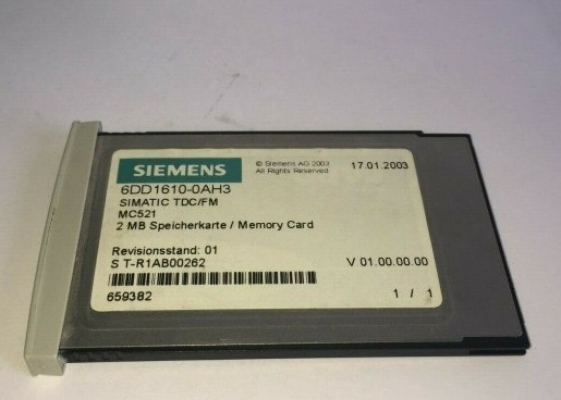 SIMENS 6DD1610-0AH3 Kartu memori 2MB Mc521 Df Cs Fa PLC Support Products IPC