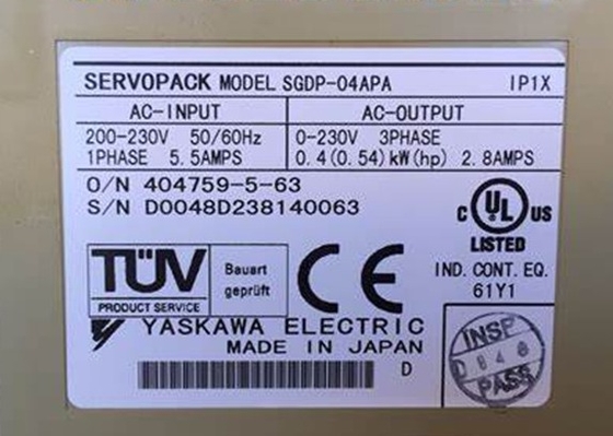 Yaskawa SGDP-04APA Digital AC Servo Control Mendukung Encoder Inkremental dan Absolute