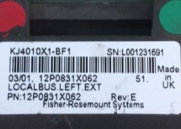 EMERSON KJ4010X1-BF1 Servo Drives LocalBus Extender Kabel Majelis 12 VDC