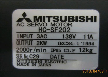 HC-SF202 2KW Mitsubishi Servo Motor Industri HC SERIES 200-230VAC 3-Fase