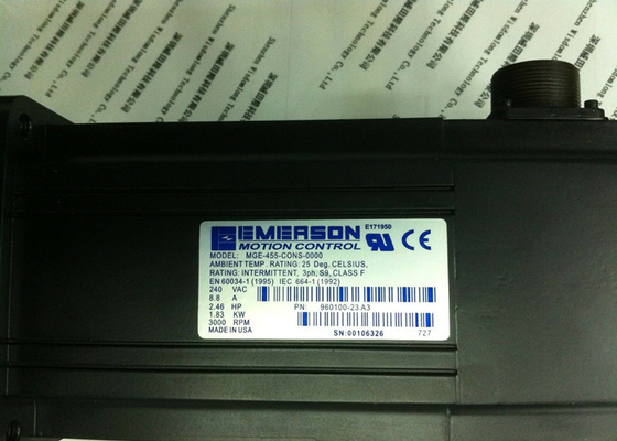Emerson Industrial Servo Motor MGE-455-CONS-0000 Control Techniques 1.80kw 3000rpm 480vac