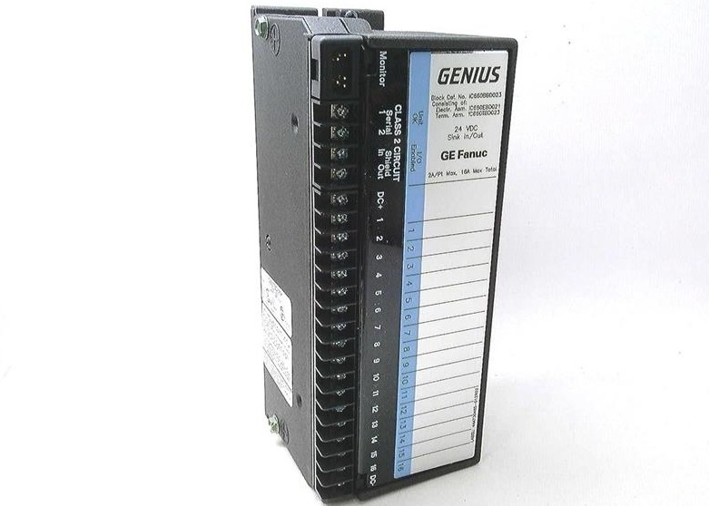 Modul I/O GE Fanuc IC660BBD023 Genous Block Sink 16 Sirkuit Daya 24 VDC