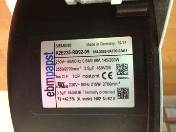 145/200W Industrial Centrifugal Fans EBMPAPST FAN 6SL3362-0AF00-0AA1 New Original K2E225-RB92-09
