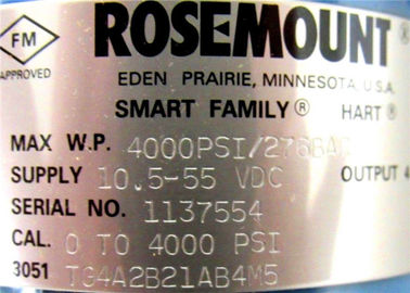 Rosemount 3051TG In-Line Pressure Transmitter  3051TG4A2B21AB4M5K5    -14.7 to 4000PSI